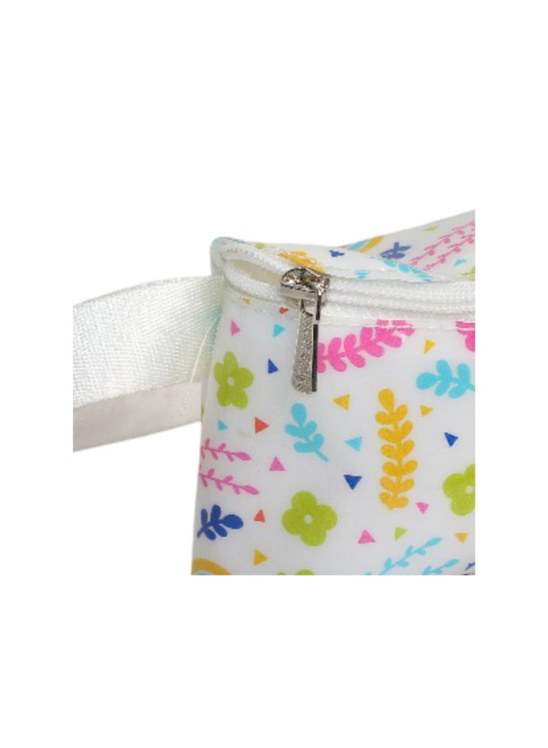 فانسي حقيبة كروس للبنات - بيضاء بتصميم زهور - Image 3